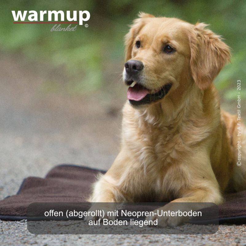 Outdoor Hundedecke warmup© BLANKET "BASIC" light-olive zusammenrollbar