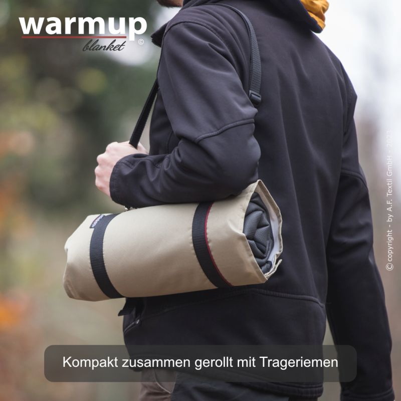 Outdoor Hundedecke warmup© BLANKET "BASIC" light-olive zusammenrollbar