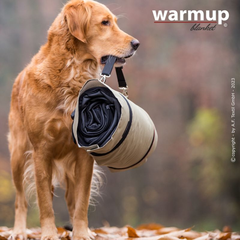 Outdoor Hundedecke warmup© BLANKET "BASIC" light-olive zusammenrollbar