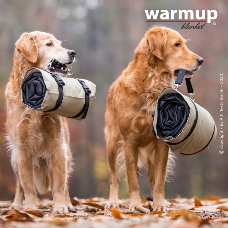 Outdoor Hundedecke warmup© BLANKET "BASIC" light-olive zusammenrollbar