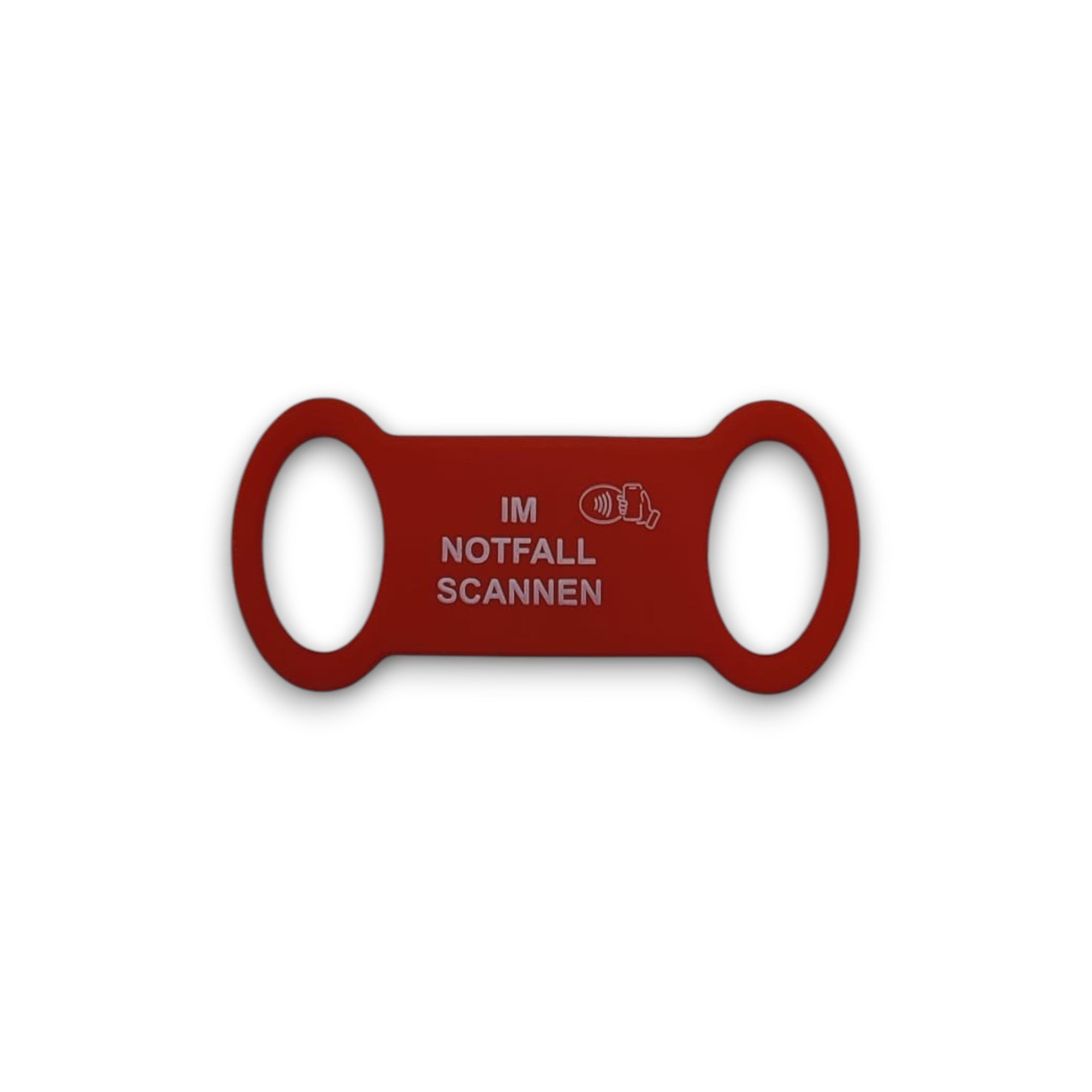 NFC-Notfallpass Hund Hundemarke Rot groß