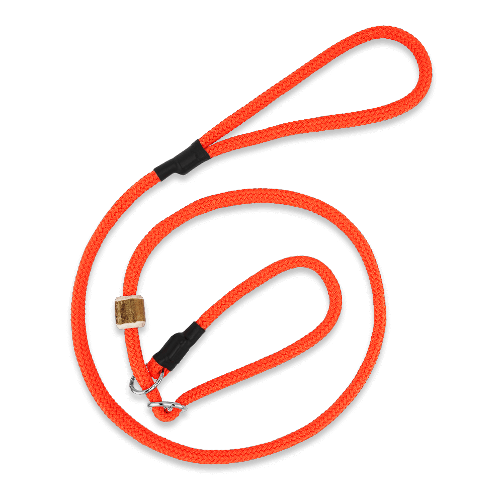 Tierschutzkonforme, wunderschöne Moxonleine 8 mm mit Zugbegrenzung aus Geweihstück und Zugstopp