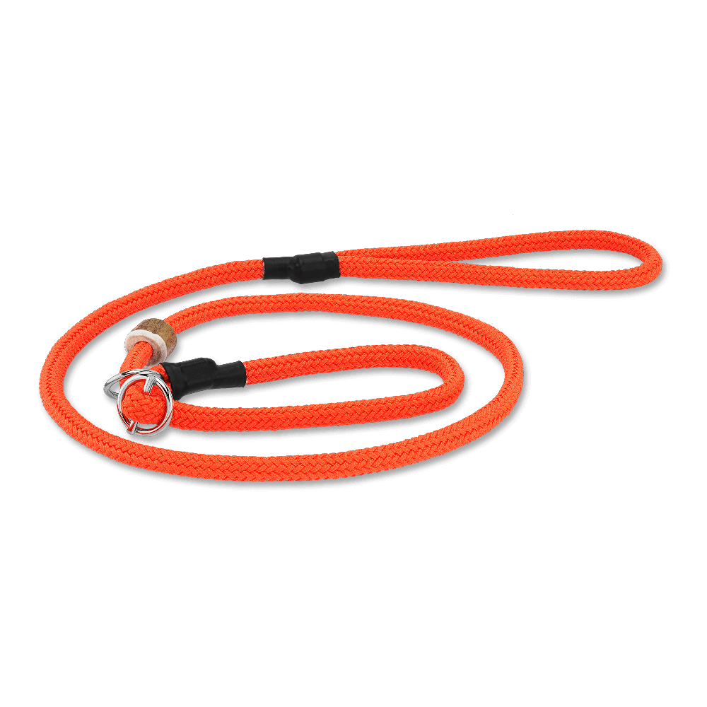 Tierschutzkonforme, wunderschöne Moxonleine 8 mm mit Zugbegrenzung aus Geweihstück und Zugstopp