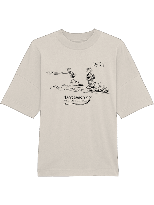 Oversized Unisex T-Shirt Blaster DOGWHISTLER Motiv "ohoh" Druck in schwarz und weiß