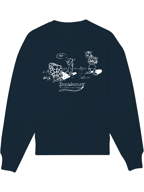 Basic UNISEX-Sweatshirt Radder mit lässiger Passform DOGWHISTLER Motiv NO!