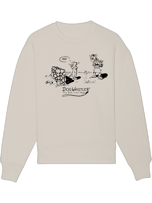 Basic UNISEX-Sweatshirt Radder mit lässiger Passform DOGWHISTLER Motiv NO!