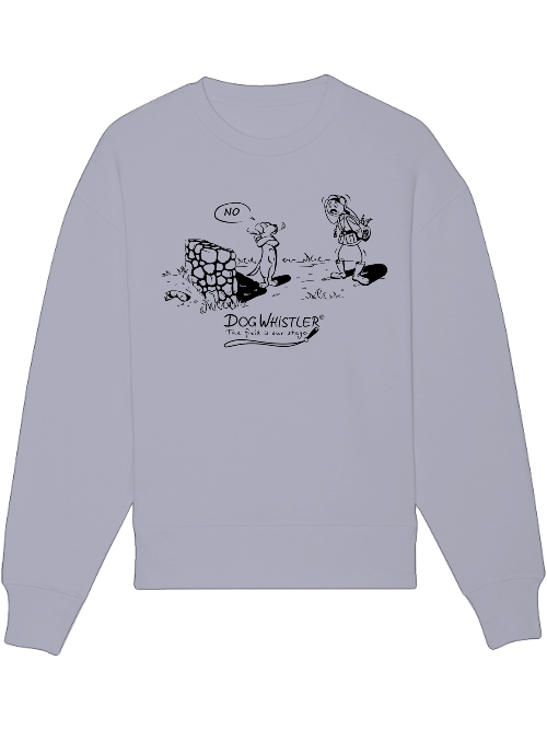 Basic UNISEX-Sweatshirt Radder mit lässiger Passform DOGWHISTLER Motiv NO!