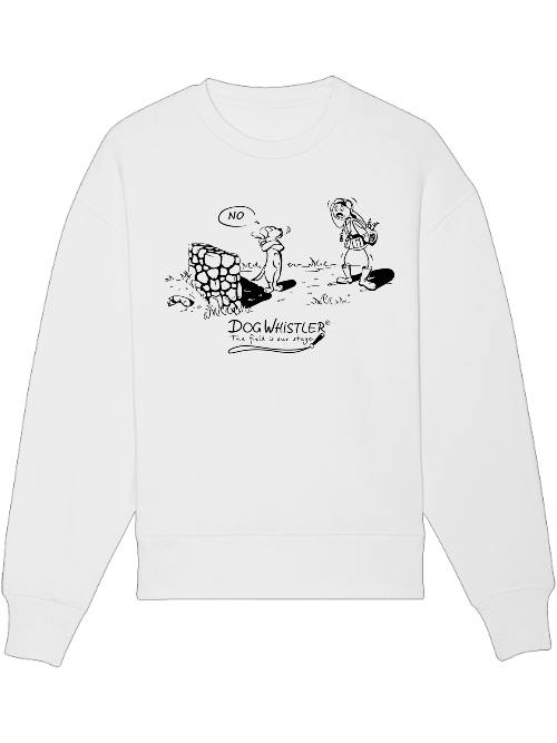 Basic UNISEX-Sweatshirt Radder mit lässiger Passform DOGWHISTLER Motiv NO!