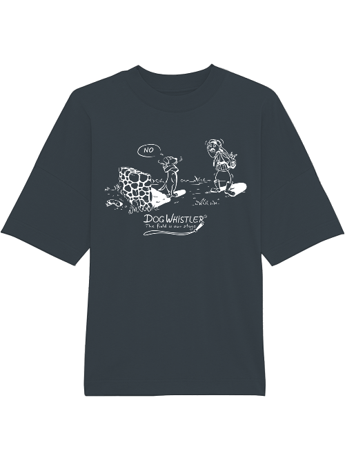 Oversized Unisex T-Shirt Blaster DOGWHISTLER Motiv "NO" Druck in schwarz und weiß
