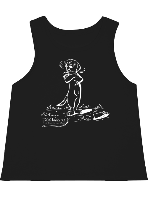 TankTop Dancer XS-XL DOGWHISTLER Motiv "phhht!" Druck in schwarz und weiß