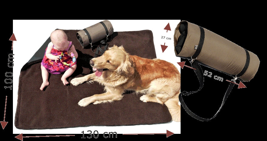 Outdoor Hundedecke warmup© BLANKET "BIG" -braun- zusammenrollbar mit Tragegurt