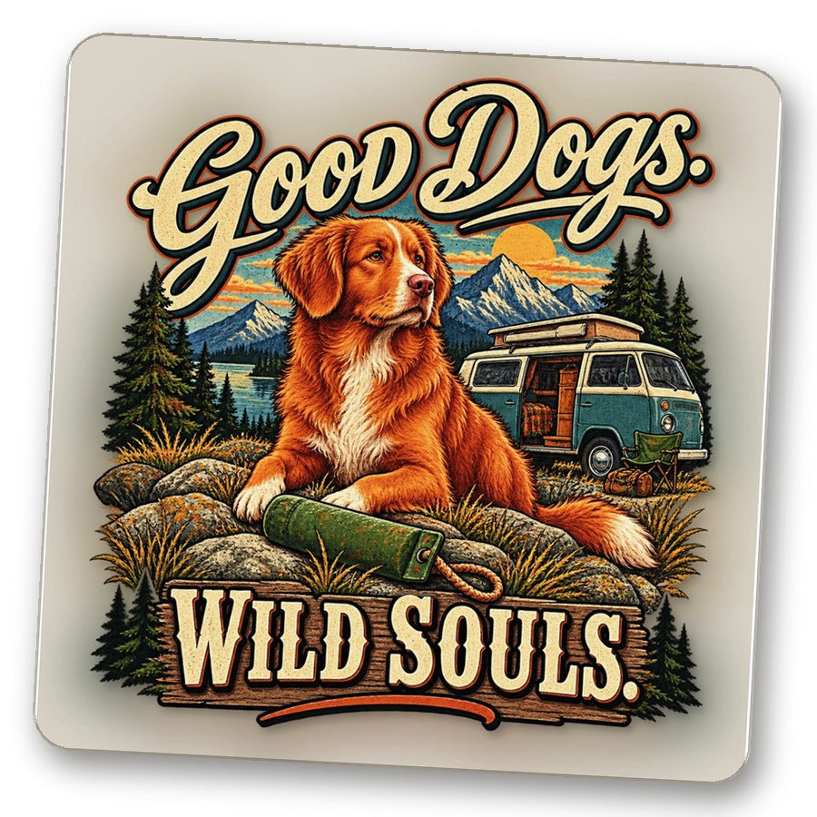 Untersetzer "Good Dogs. Wild Souls. (Portrait)"