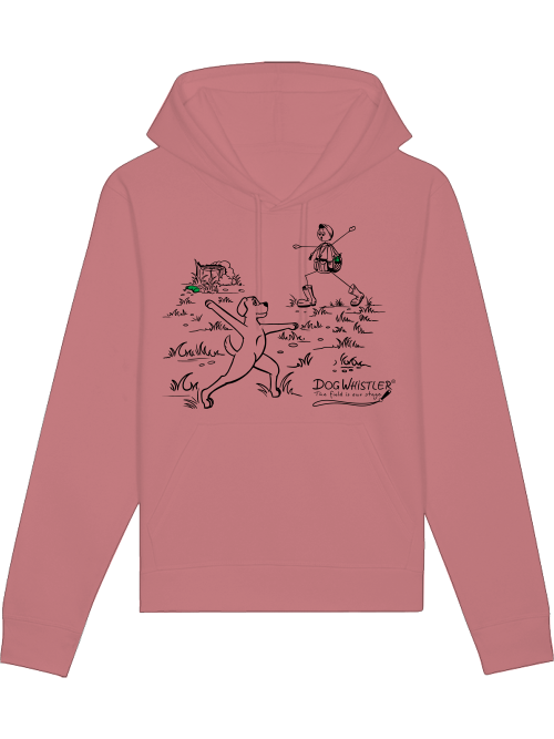 Unisex Bio-Hoodie Drummer mit DOGWHISTLER Motiv "hands up"