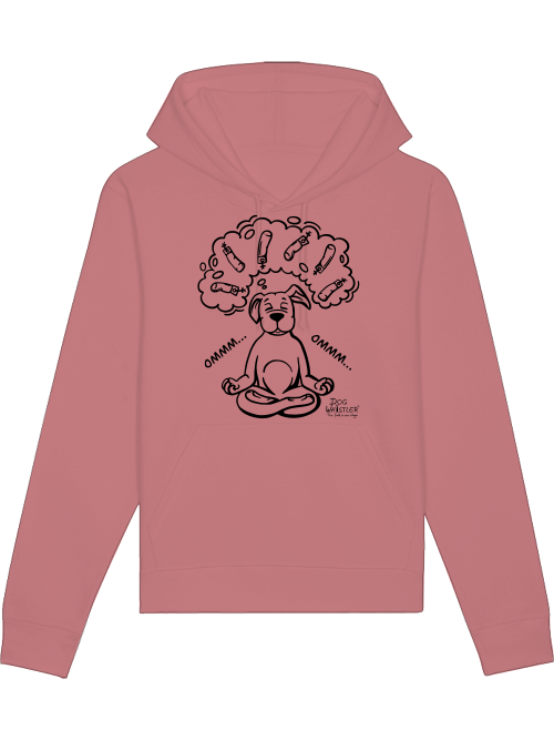 Bio-Unisex Hoodie Drummer mit DOGWHISTLER Motiv "ommm" schwarze Dummys