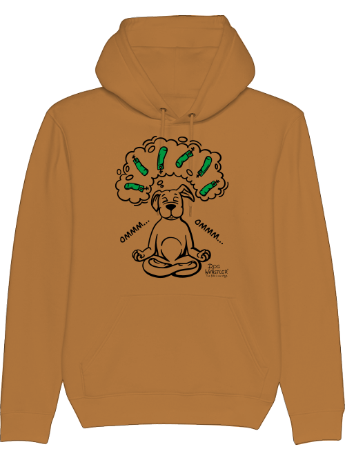 Bio-Unisex Hoodie Cruiser mit DOGWHISTLER Motiv "ommm" mit grünen Dummys