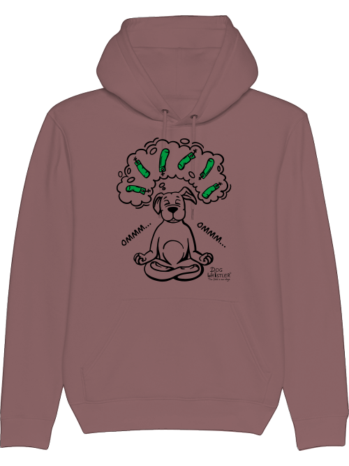 Bio-Unisex Hoodie Cruiser mit DOGWHISTLER Motiv "ommm" mit grünen Dummys