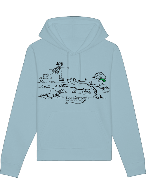 Unisex Hoodie Drummer mit DOGWHISTLER Motiv "Stretching"