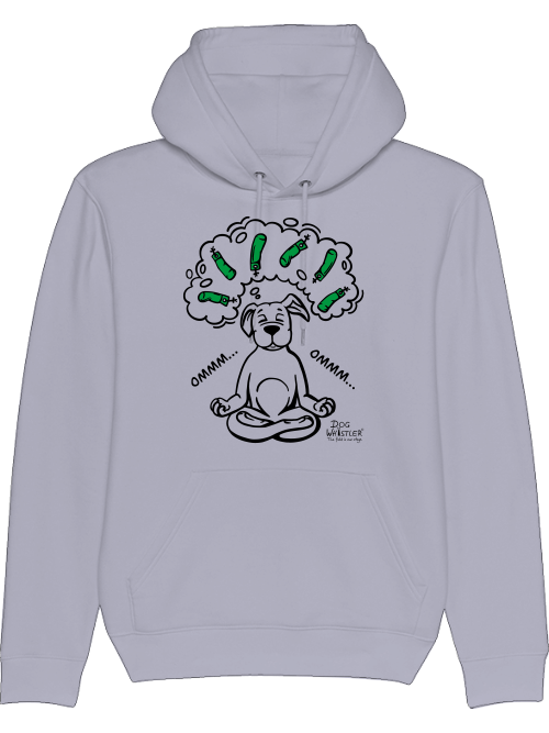 Bio-Unisex Hoodie Cruiser mit DOGWHISTLER Motiv "ommm" mit grünen Dummys
