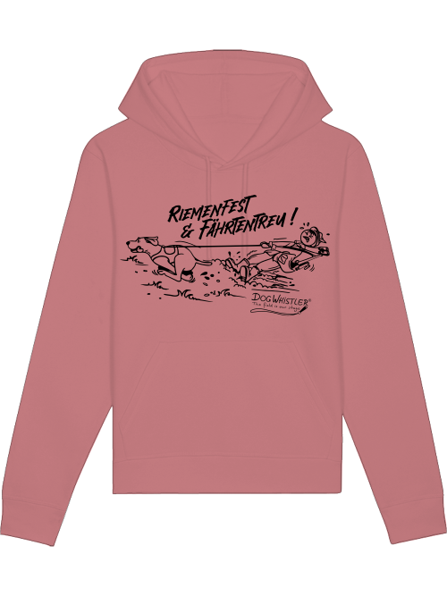 Unisex Hoodie Drummer mit DOGWHISTLER Motiv "Riemenfest & Fährtentreu!"