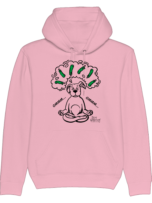Bio-Unisex Hoodie Cruiser mit DOGWHISTLER Motiv "ommm" mit grünen Dummys