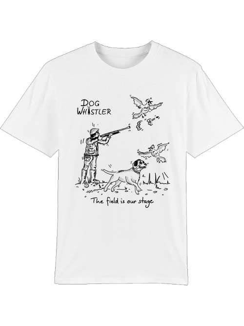 Unisex T-Shirt Sparker DOGWHISTLER Motive "Fasanenjagd mit Spaniel, Labrador- und Golden Retriever"