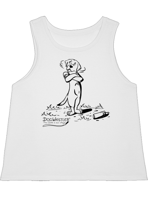 TankTop Dancer XS-XL DOGWHISTLER Motiv "phhht!" Druck in schwarz und weiß