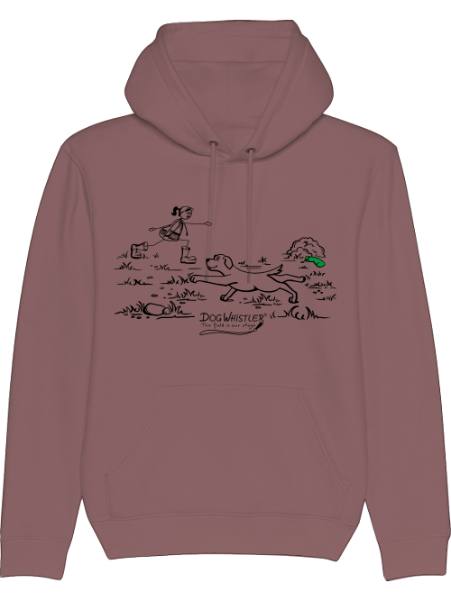 Bio-Unisex Hoodie Cruiser mit DOGWHISTLER Motiv "Stretching"