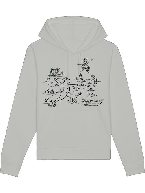 Unisex Bio-Hoodie Drummer mit DOGWHISTLER Motiv "hands up"