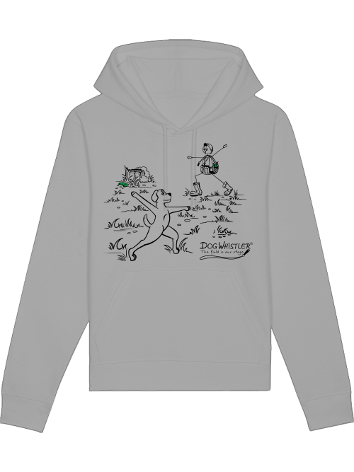 Unisex Bio-Hoodie Drummer mit DOGWHISTLER Motiv "hands up"