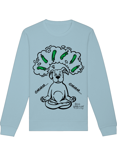 Sweatshirt Roller mit DOGWHISTLER Motiv "ommm" Dummys in grün