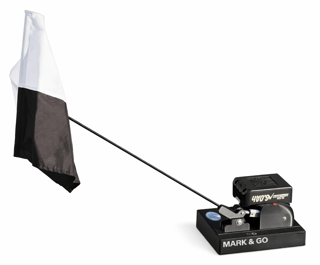 Mark&GO Markierungsfahne – halbe Ansicht mit Fahne