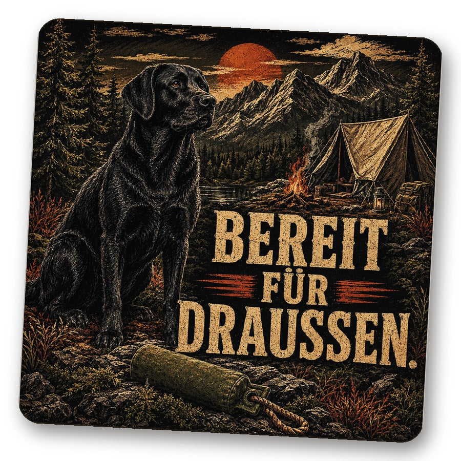 Untersetzer "Bereit für draussen."