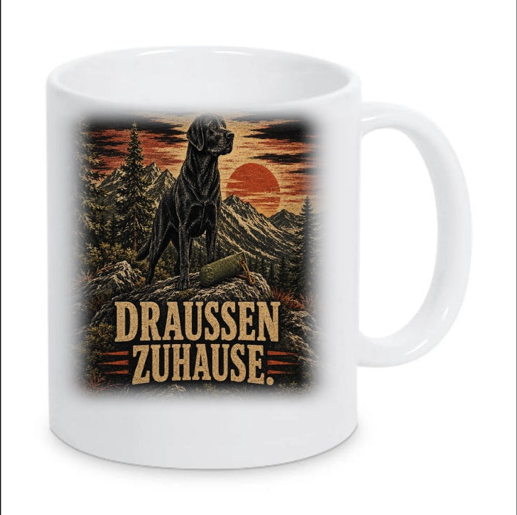Kaffeetasse "Draussen Zuhause."