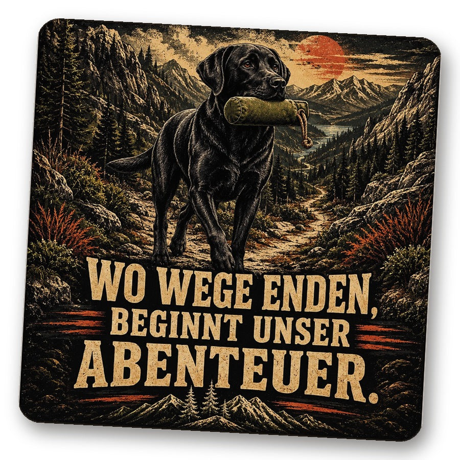 Untersetzer "Wo Wege enden, beginnt unser Abenteuer."