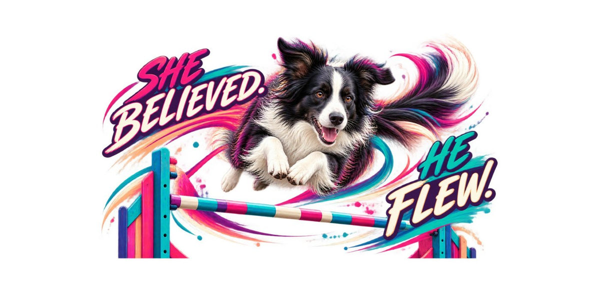 Motiv She Believed. He Flew! – kompletter Rundum-Druck der Tasse