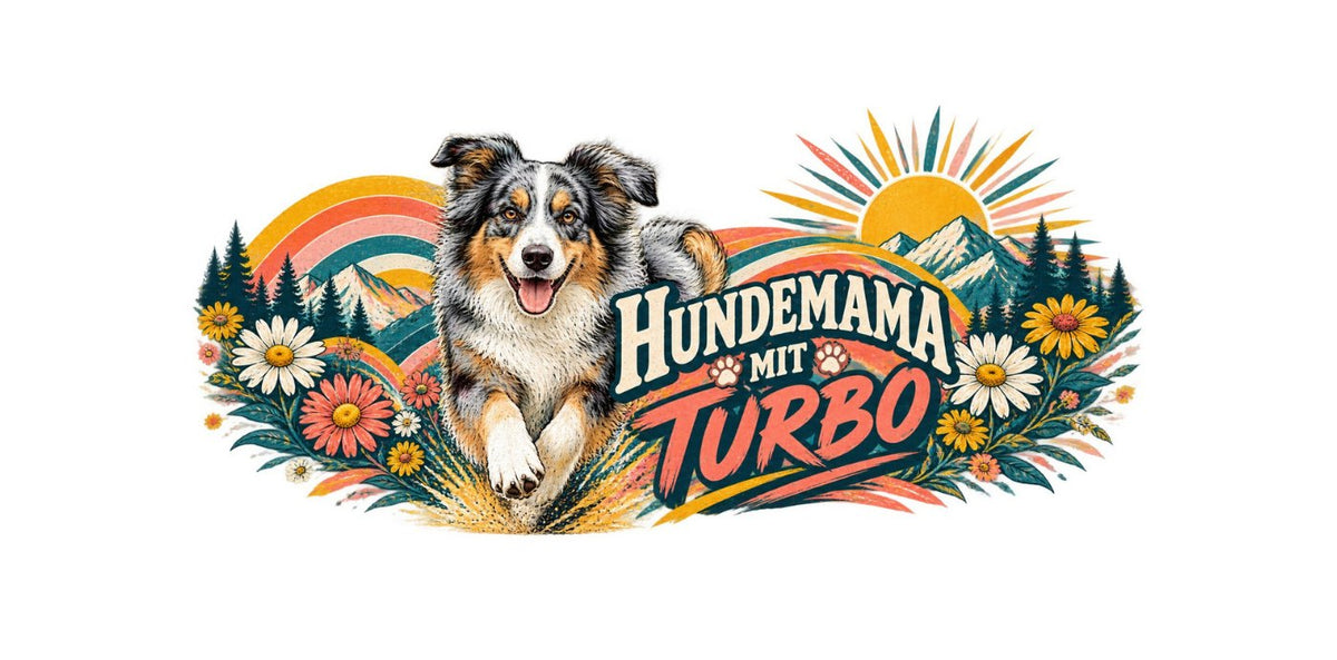 Motiv Hundemama mit Turbo – kompletter Rundum-Druck der Tasse