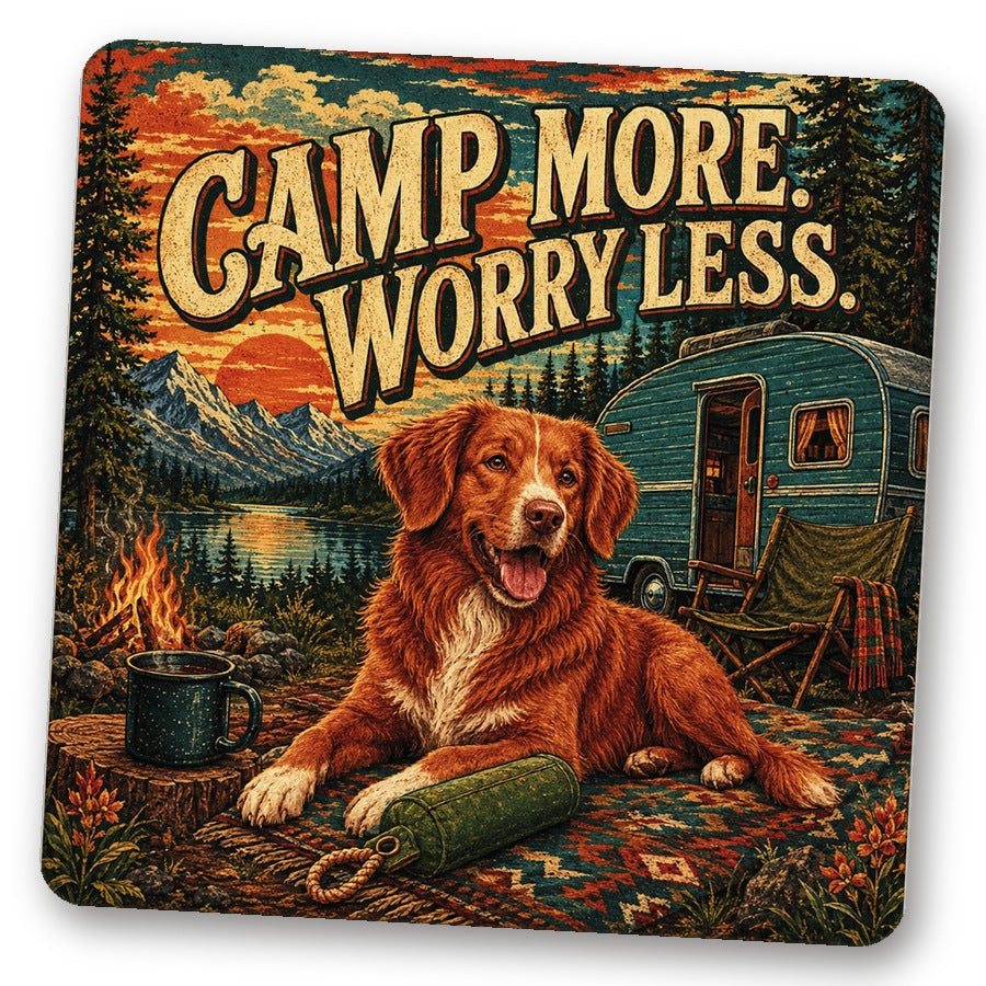 Untersetzer "Camp More. Worry Less."