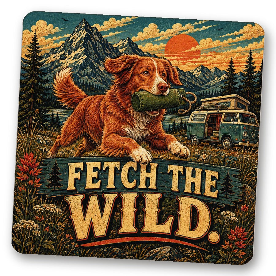 Untersetzer "Fetch The Wild."