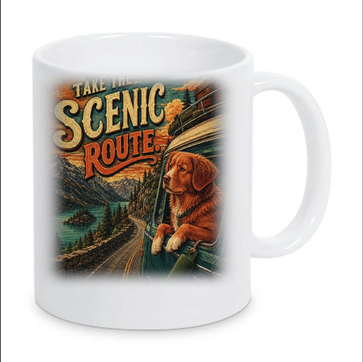 Kaffeetasse "Take The Scenic Route."