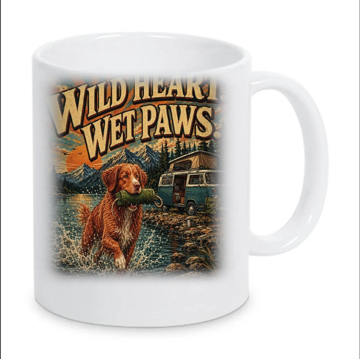 Kaffeetasse "Wild Heart. Wet Paws."