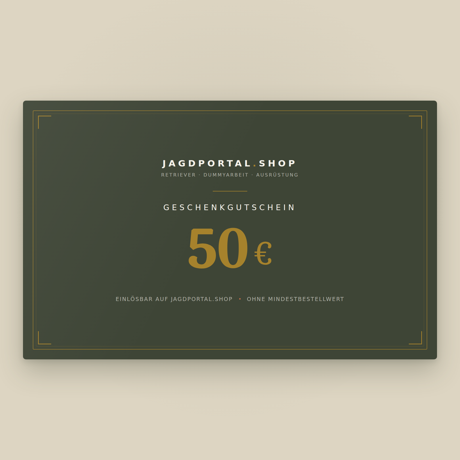 Geschenkgutschein 50 Euro von jagdportal.shop