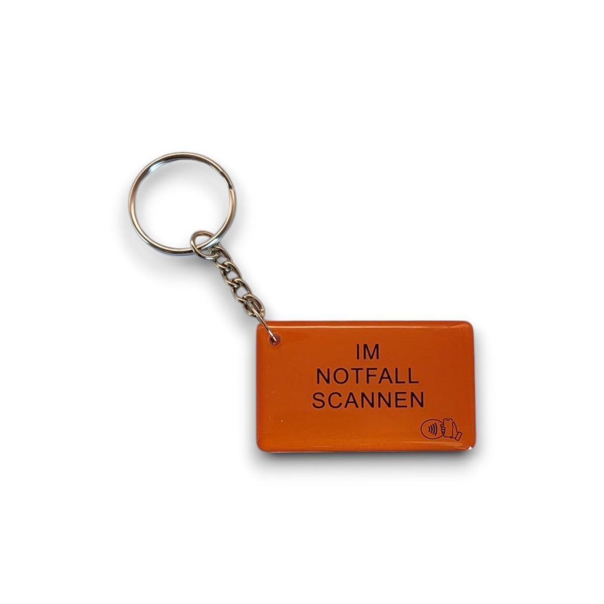 NFC-Notfallpass Hund Epoxidharz Orange