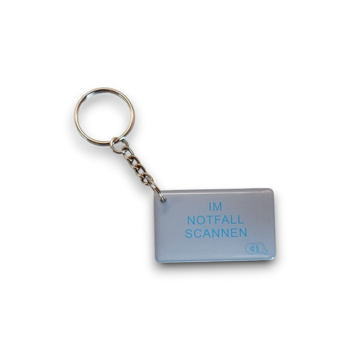 NFC-Notfallpass für Senioren – Epoxidharz Silber