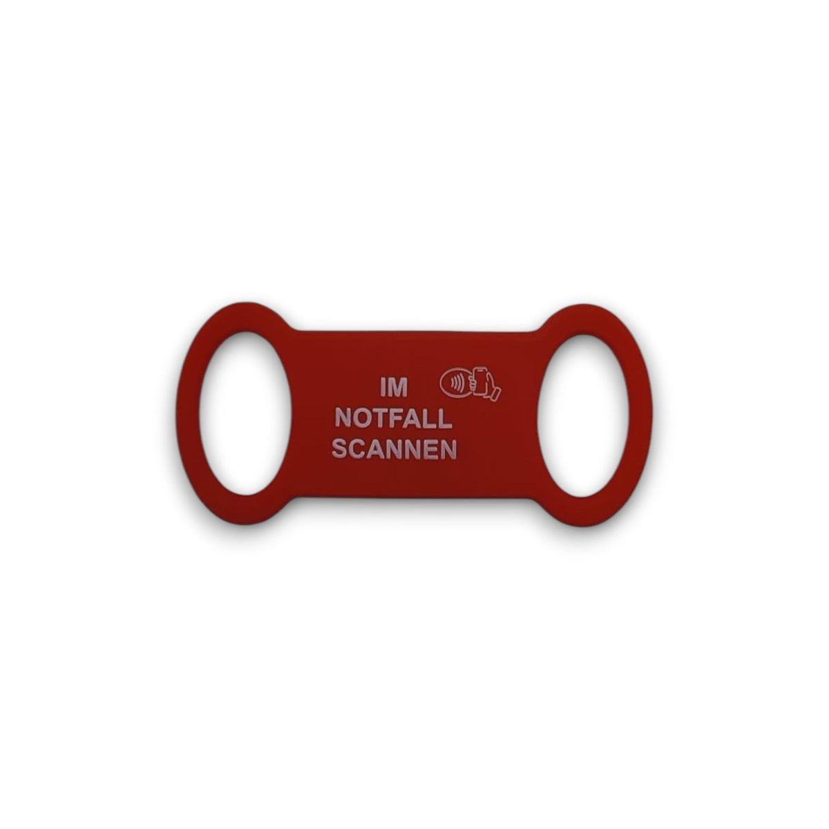 NFC-Notfallpass Hund Hundemarke Rot groß
