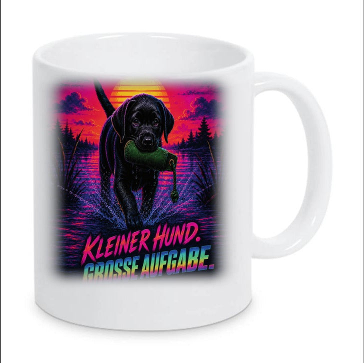 Kaffeetasse "Kleiner Hund. Grosse Aufgabe."