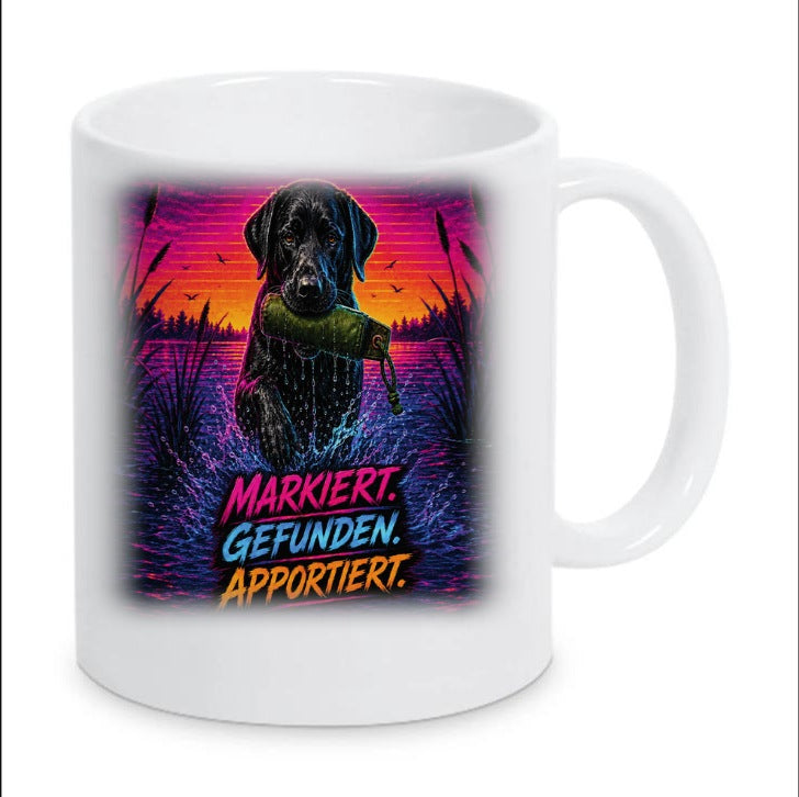 Kaffeetasse "Markiert. Gefunden. Apportiert."