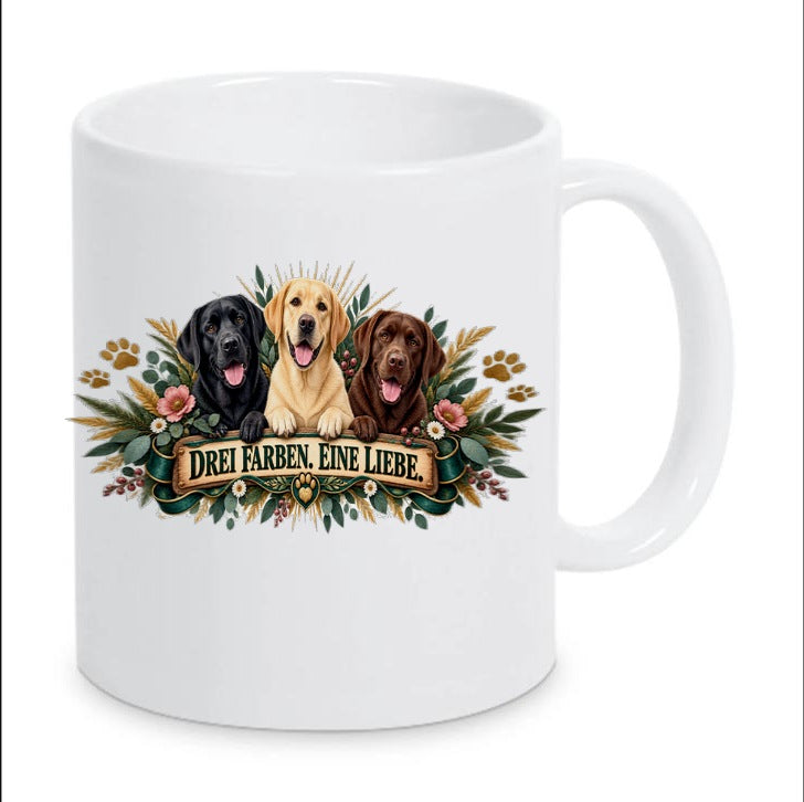 Kaffeetasse "Drei Farben. Eine Liebe."