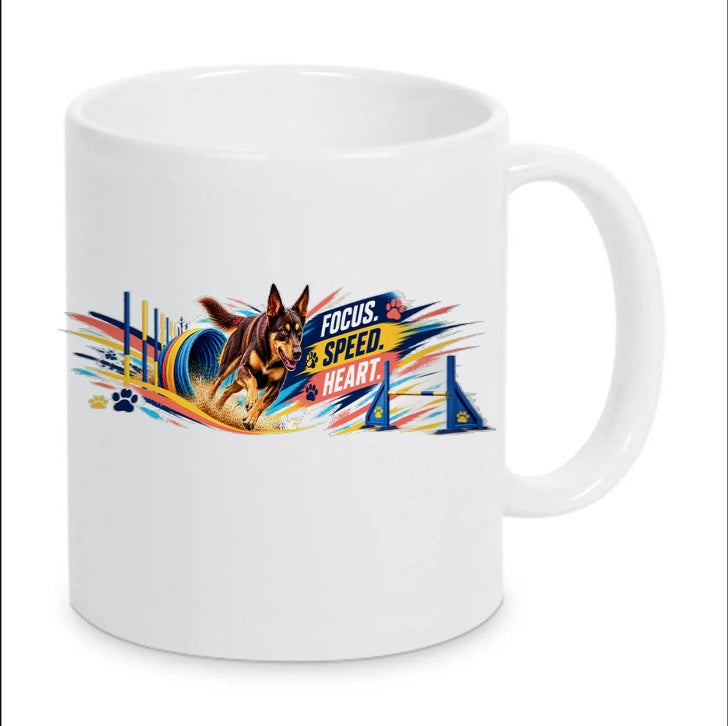 Kaffeetasse "Focus. Speed. Heart."