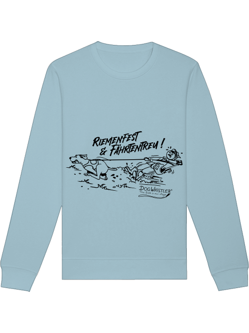 Sweatshirt Roller mit DOGWHISTLER Motiv "Riemenfest & Fährtentreu !"