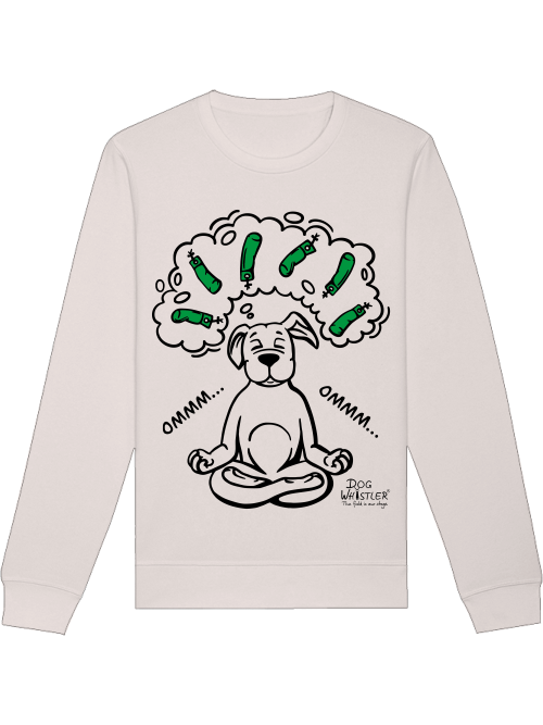 Sweatshirt Roller mit DOGWHISTLER Motiv "ommm" Dummys in grün